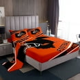 thumbnail image 1 of Erosebridal Football Helmet Print Sheet Set King, Sports Theme Bedding Sets King Size , Cincinnati, Orange Black, 4-Piece (Top Sheet, Fitted Sheet, Pillowcase), 1 of 6