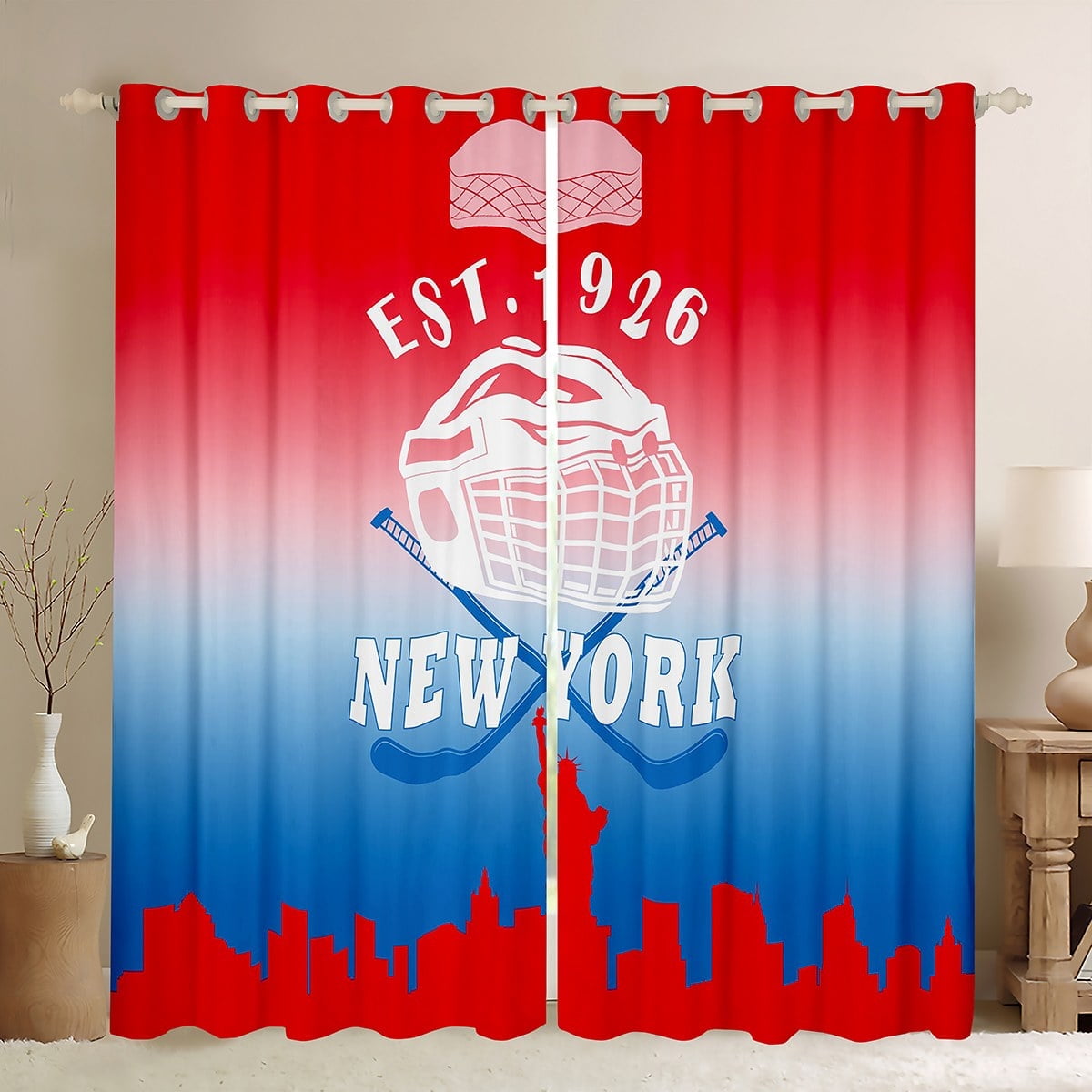 Erosebridal Football New York Curtains Pack of 2 (42x63), Soccer Sport  30%-50% Black Out Curtains, Blue Red Curtains for Living Room, Window  Curtains Bedroom Decorative - Walmart.com, image size:1200x1200