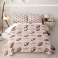 thumbnail image 1 of Erosebridal Football Print Quilt King for Boys Girls,Teens Sport Theme Pink Bowknot King Coverlet Set, 1 of 7