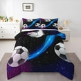 thumbnail image 1 of Erosebridal Football Sport Comforter Sets King Size, Soocer Comforters & Duvets,Galaxy Nebula Print Bedding King Comforter Set For Youth,Super Cozy Bedroom Decor Reversible,3pcs, 1 of 8