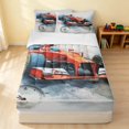 thumbnail image 1 of Erosebridal Formula Car Zipper Full Size Comforter Sets with Fitted Sheet and 2 Pillowcases, Watercolor Zipper Bedding Set, Watercolor F1, 1 of 7