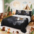 thumbnail image 1 of Erosebridal Fox Bed Sheets for Boys Girls, Golden Swirls Full Size Sheets, 4-Piece 1 Flat Sheet 1 Fitted Sheet and 2 Pillowcases, 1 of 6