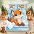 thumbnail image 1 of Erosebridal Fox Fitted Sheet Full for Boys Girls, Bubble Bath Bed Set, 3-Piece 1 Fitted Sheet and 2 Pillowcases, 1 of 6