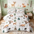 thumbnail image 1 of Erosebridal Fox Twin Quilt Set for Boys Girls, Forest Animals Twin Coverlet Set, 2pcs 1 Bedspread and 1 Pillowcase, 1 of 7