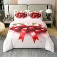 thumbnail image 1 of Erosebridal Fruit Cherry 100% Cotton Comforter Cover King,Kawaii Bow Bedding Sets King Size,Room Decorative,Reversible,3 Pieces(No Comforter), 1 of 6