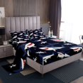 thumbnail image 1 of Erosebridal Funny Shark Sheet Set King, Kawaii Sealife King Sheet Sets, Cartoon Ocean Bedding King Size, Ultra Soft Bedroom Decor, 4pcs, 1 of 7