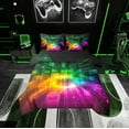 thumbnail image 1 of Erosebridal Futuristic Cubes Bedding Sets Twin Size,Geometric Plaid Comforter Sets with Sheets,Grid Checkerd Bed in a Bag Twin size,Super Cozy Gradient Bedroom Decoration,Reversible,7-Piece, 1 of 6