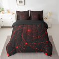 thumbnail image 1 of Erosebridal Futuristic Geometry Bedding Sets Full Size, Modern Fashion Comforter Sets with Sheets, Teens, Reversible 7 Pieces, 1 of 5