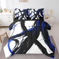 thumbnail image 1 of Erosebridal Futuristic Stripe Bedding Full Size, Abstract Geometric Bedding Sets Full Size, Minimalism Decor, Reversible, 1 of 5
