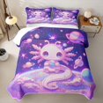 thumbnail image 1 of Erosebridal Galactic Axolotl Quilt Full,Planet Space Nebula Full Bedspread Sets For Girls,3 Pieces, 1 of 7