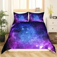 thumbnail image 1 of Erosebridal Galaxy Duvet Cover Set Full Size for Teens Starry Sky Bedding Set Cosmos Comforter Cover with 2 Pillowcases Soft Microfiber Zipper Blue Purple Design 3 Pcs Lightweight, 1 of 7