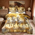 thumbnail image 1 of Erosebridal Galloping Horses Bedding Comforter Set, Farmhouse Animal Queen Bedding Sets, 1 of 6