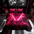 thumbnail image 1 of Erosebridal Game Lightning Twin Comforter Sets, Neon Glowing Galaxy Lightning Bedding Set, 1 of 8