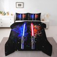 thumbnail image 1 of Erosebridal Game Lightsaber Bedding Full Comforter Set, Neon Glowing Lightning Down Comforter, Galaxy Room Decor, Teens, 1 of 7