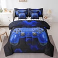 thumbnail image 1 of Erosebridal Gamepad Bed in a Bag Twin size for Teens, Geometric Bed Set, Teens Gaming Decor, Reversible 7 Pieces, 1 of 5