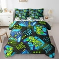 thumbnail image 1 of Erosebridal Gamepad Bedding Twin Size,Modern Video Games Bed Set,Blue Green Black Bedding Sets Twin Size For Teens,Super Cozy Room Decoration Reversible,7pcs, 1 of 6