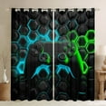 thumbnail image 1 of Erosebridal Gamepad Curtains and Drapes (38x54) for Teens, Stripe Geometry 30%-50% Blackout Curtains for Bedroom, Teens Adult Curtains for Living Room, Window Drapes Bedroom Decor, 1 of 6