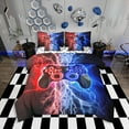 thumbnail image 1 of Erosebridal Gamer Comforter Set with Sheets Twin Size Gaming Bed in a Bag Set Teens Modern Game Console Controller 7 Pieces Bedding Set Joystick Room Decor Blue Red, 1 of 6