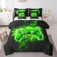 thumbnail image 1 of Erosebridal Gaming Bedding Twin Size for Teens, Neon Green Gamepad Bedding Sets Twin Size, Modern Video Game Reversible Bed Set, Breathable Room Decor, 7pcs, 1 of 6