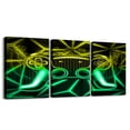 thumbnail image 1 of Erosebridal Gaming Gamer Canvas Wall Art Living Room, Gold Green Gradient Lines Framed Wall Art Set of 3, Neon Gradient Gamepad Wall Decor for Bedroom, Luxury Bedroom Decorative, 1 of 5