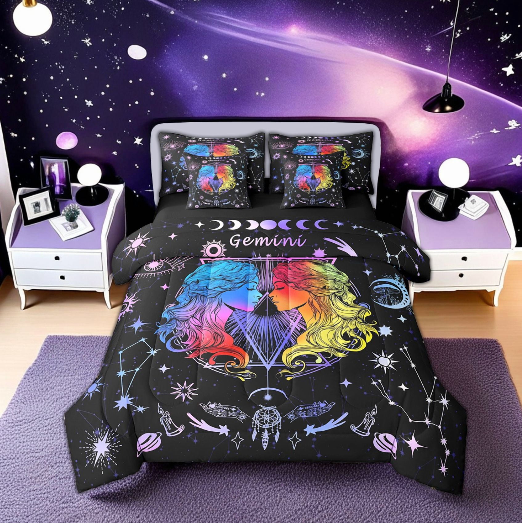 Erosebridal Gemini Gifts Bedding Twin Size, Twelve Constellations ...