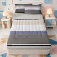 thumbnail image 1 of Erosebridal Geometric Line Pattern Zipper Twin Comforter Sets with Fitted Sheet and 2 Pillowcases,Boho Striped Zipper Bedding Set,Light Gray Reversible,4pcs, 1 of 7