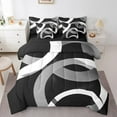 thumbnail image 1 of Erosebridal Geometric Round Bedding Sets Twin Size,Black Grey Comforter Sets with Sheets,Abstract Artwork Bed in a Bag Twin size,Lightweight Circle Room Decor,Reversible,7pcs, 1 of 6