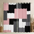 thumbnail image 1 of Erosebridal Geometric Sqare Curtains for Living Room,Abstract Artwork Blackout Curtains Set of 2 (38x45),Grey Pink Curtains and Drapes (38x45),Rectangle Room Decor, 1 of 6