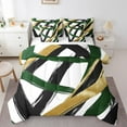 thumbnail image 1 of Erosebridal Geometric Stripes Bedding King Size, Watercolor Stripes Bed Set, Modern Artwork Reversible Bed in a Bag King size, Ultra Soft Room Decor, 7pcs, 1 of 7