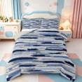 thumbnail image 1 of Erosebridal Geometric Stripes Pattern Full Size Comforter Sets,Modern Striped Bedding Comforter Set,Light Gray Reversible,3pcs,1 Comforter and 2 Pillowcases, 1 of 7