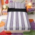 thumbnail image 1 of Erosebridal Geometric Stripes Print Zipper Full Size Comforter Sets with Fitted Sheet and 2 Pillowcases,Abstract Lines Zipper Bedding Set,Black Reversible,4pcs, 1 of 7