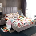 thumbnail image 1 of Erosebridal Floral Rainbow Bed Sheets King,Love Heart Bedding King Size,Cartoon Room Decorative,Super Cozy,4pcs, 1 of 7