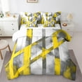 thumbnail image 1 of Erosebridal Geometry Lines Bedding Sets King Size,Modern Abstract Art Comforter Sets with Sheets,Gradient Yellow Black Bed in a Bag King Size,Lightweight Bedroom Decorative Reversible,7-Piece, 1 of 6