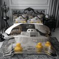 thumbnail image 1 of Erosebridal Ghost Bubble Quilt Full 3-Piece,Vintage Bath Full Bedspread Sets,Black White,1 Coverlet and 2 Pillowcases, 1 of 7