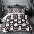 thumbnail image 1 of Erosebridal Ghost Candy Twin Quilt Set 2 Pieces,Cute Halloween Twin Coverlet Set,Black Pink,1 Bedspread and 1 Pillowcase, 1 of 7