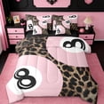 thumbnail image 1 of Erosebridal Girls Ball Games 7-Piece Twin Bedding Sets For Billiards Gamer,Wild Cheetah Pattern Bedding Comforter Set For Girls Kids,Reversible, 1 of 7