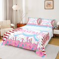 thumbnail image 1 of Erosebridal Girls Baseball Twin Sheet Sets,Kids Ball Sport Theme Bedding 3-Piece, 1 of 5