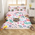 thumbnail image 1 of Erosebridal Bedding Set for Owl Love Twin,Pink Girly Owl Print Duvet Cover,Cute Love Heart Floral Comforter Cover,Rustic Cartoon Animal Quilt Cover 2pcs Bedroom Decor, 1 of 6