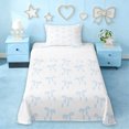 thumbnail image 1 of Erosebridal Girls Bowknot Gifts Twin Sheet Sets For Bowtie Lover,Blue Coquette Bowtie Bedding For Kids 3-Piece, 1 of 6