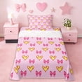 thumbnail image 1 of Erosebridal Girls Cute Bowknot Twin Sheet Sets,Abstract Baseball Print Loves Bedding For Kids 3 Pieces, 1 of 6