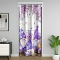 thumbnail image 1 of Erosebridal Kawaii Gnome Door Curtain For Door Window 34x80,Purple Flower Door Drape,Floral Decoration, 1 of 5