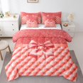 thumbnail image 1 of Erosebridal Pink Bow-tie Bedding Sets Full Size, Kawaii Bowknot Comforter Sets with Sheets, Glitter Diamond Decor, Reversible, 1 of 5