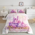 thumbnail image 1 of Erosebridal Purple Fantasy Princess Bedding Full Comforter Set, Magical Castle Down Comforter, Fairy Tale Decor, 3 Pieces, 1 of 7