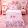 thumbnail image 1 of Erosebridal Girls Pink Bowtie Twin Sheet Sets For Kids,3D Cartoon Letter R Monogram Bedding 3 Pieces, 1 of 6