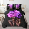 thumbnail image 1 of Erosebridal Girls Princess Bedding Sets King Size, Inspirational Quotes Bedding King Size, Purple Flower Reversible Comforter Sets with Sheets, Breathable Room Decoration, 7pcs, 1 of 6