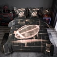 thumbnail image 1 of Erosebridal Girls Rubgy Bedding Sets Twin Size,Sports Game Comforter Sets with Sheets,Pink Geometric Glowing Plaid Bed in a Bag Twin Size,Microfiber Bedroom Decor Reversible,7-Piece, 1 of 6