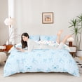 thumbnail image 1 of Erosebridal Girls T Personalized Initial Duvet Cover Set,Teens Kawaii Blue Bowknot Bedding Full,Breathable Home Decor,3-Piece,No Comforter, 1 of 5