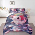 thumbnail image 1 of Erosebridal Girly Axolotl Bedding King Comforter Set , 3 Pieces, Stars Reversible, 1 of 6