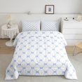 thumbnail image 1 of Erosebridal Girly Bowkont Comforter King,Watercolor Blue Bow Princess Style Quilt Comforter with 2 Pillowcase,Cute Bowknot Women Bedding Set Comfortable,Soft and Breathable, 1 of 7