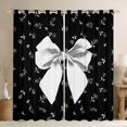 thumbnail image 1 of Erosebridal Girly Kawaii Bowtie Curtains Pack of 2 (42x84 Each),White Coquette Bowknot Curtains Blackout For Kids, 1 of 7